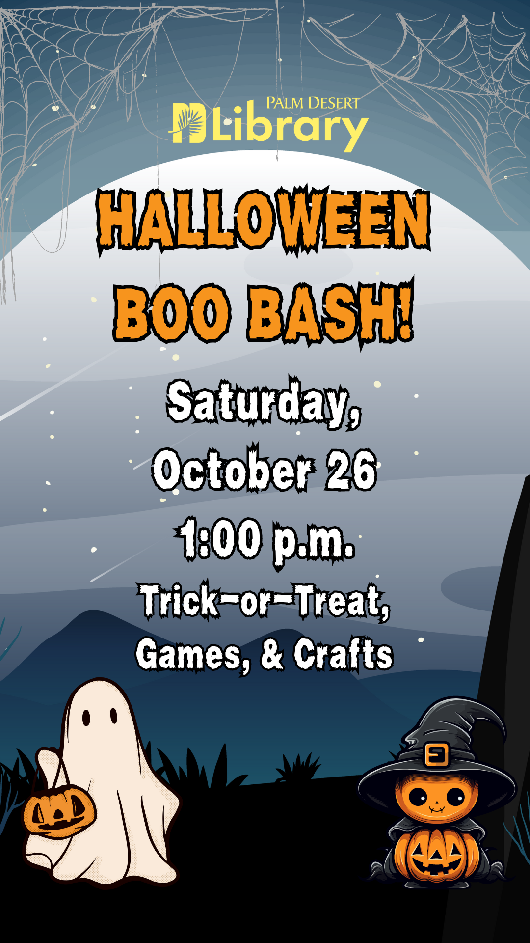 Halloween boo bash, October 26 at 1:00 p.m.